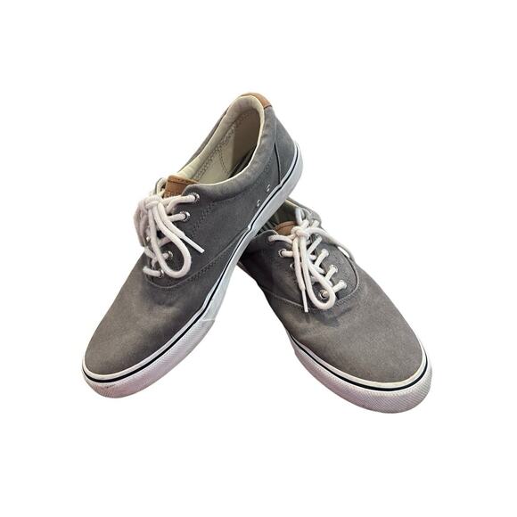 Size 11.5 Sperry Top Sider Mens Striper Ii Gray Fashion Sneaker L17-61790 - Picture 1 of 8